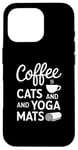 iPhone 16 Pro Funny Coffee Cats & Yoga Mats Mindful Workout Case