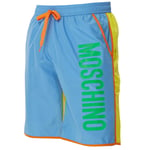 Moschino Mens Colour Block Blue Swim Shorts - Size Medium