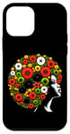 Coque pour iPhone 12 mini Belles cheveux afro aux couleurs vives et florales