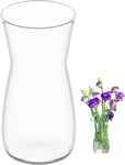 Vase Flowers Glass, Clear Glass Vases for Flowers, 20CM Tall Flower Vase for for