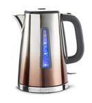 Russell Hobbs Eclipse Stainless Steel & Copper Sunset Ombre 1.7L Electric Cordless Kettle (Quiet & Fast Boil 3KW, Removable washable anti-scale filter, Easy push button lid, Perfect pour spout) 25113