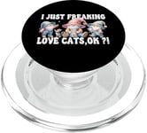 Funny Cat Saying For Cat Mom And Dad Who Love Cat Gnomes PopSockets PopGrip pour MagSafe