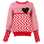 XHTZDHT Women's Pullover Sweater Long Sleeve Geometric Heart Pattern Crewneck Jumper Cable Knit Heart Cute Sweater Tops (B)