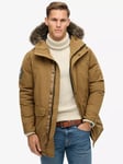 Superdry Everest Faux Fur Parka Jacket, Kangaroo Brown