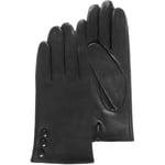 Gants Isotoner  Gants Femme cuir 3 boutons Noir