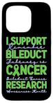 Coque pour iPhone 15 Pro Je Soutiens La Recherche Sur Le Cancer Des Canaux Biliaires