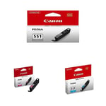 Canon Cli551 Ink Cartridge - Grey Cli551 Ink Cartridge - Magenta CLI551C Ink Cartridge - Blue