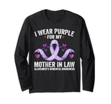 I Wear Purple For My Mother-In-Law Alzheimer's Awareness Long Sleeve T-Shirt