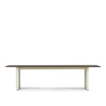 Normann Copenhagen - Panel Table 90 x 300 cm Cream Dark Brown - Spisebord - Simon Legald - Brun - Metall/Tre