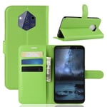 Nokia 9 Pureview      Pu Wallet Case    [Green]