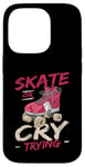 Coque pour iPhone 14 Pro Design de roller pour homme et femme Roller Derby