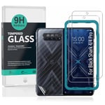 Ibywind Screen Protector (2 Pack) For Blackshark 4/4 Pro,9H Hardness Tempered Glass,With 1Pc Metal Camera Lens Protector,1Pc Back Protector,Easy to Install