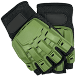 Jackal Gear Taktiska Handskar Halvfinger (Färg: Grön, Storlek: Large)