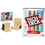 Tech Deck, Danny Way Mega Half Pipe X-Connect Park Creator, Customisable Ramp Set with Exclusive Plan B Fingerboard & Amazon Exclusive DLX Pro 10-Pack of Collectable Fingerboards