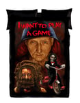 Horror Movie Blanket - SAW I Want to Play a Game - Horror Blanket | Twin Duvet