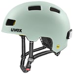 uvex City 4 MIPS - Lightweight City Bike Helmet for Men & Women - MIPS System - incl. LED Light - Light Jade Matt - 58-61 cm