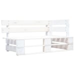 Vidaxl Banc D'angle Palette De Jardin Bois Blanc