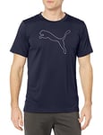 PUMA Men's Performance Cat Tee (Available in Big and Tall Sizes) T-Shirt, Peacoat, XXL