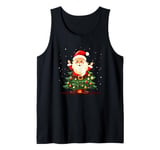 Santa Claus Meets the Christmas Tree for Holiday Magic Tank Top