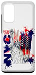 Coque pour Galaxy S20 T-shirt Cool New York City Statue Of Liberty With USA Flag
