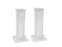 2x Stage Stand variable incl. Cover and Bag, white