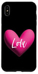 Coque pour iPhone XS Max Lola Rose Nom Cœur Amour Femme Fille Amie Personnalisé