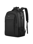 Matein 1007 Black USB 15.6'' laptop travel backpack