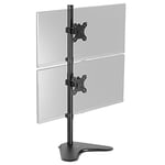 VIVO STAND-V002L Support de Bureau pour Double écran LCD sur Pied en Position Verticale empilée 2 écrans Ultra Larges jusqu'à 34" Noir