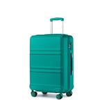 Kono Valise de Voyage Rigide ABS Valises Moyenne 65cm à Main à 4 roulettes et Serrure TSA, Turquoise