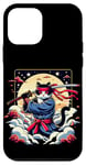 Coque pour iPhone 12 mini Guerrier japonais Ninja Cat