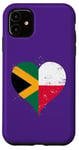 iPhone 11 Vintage Flag in Heart for Jamaica Poland A Jamaican Polish Case