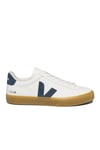 Veja Mens Campo Chrome Free Leather Trainer Extra White/California/Natural - Size UK 10