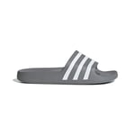 adidas adilette Aqua Sandal - Grå/Hvit, størrelse 42