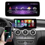 Road Top Autoradio Android 13 sans Fil Carplay 12.3'' Voiture Touchscreen Autoradio pour Mercedes Benz C GLC Class W205 2015-2018 Year with NTG5.0, Support Android Auto sans Fil, Navigation