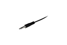 StarTech.com 2m Slim 3.5mm Stereo Extension Audio Cable - Male / Female - Headphone Audio Extension Cable Cord - 2x Mini Jack 3.5mm - 2 m (MU2MMFS) - forlængerkabel til audio - 2 m