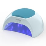 SUNUV Lampe UV Ongles Gel, 48W Lampe LED Ongle, Lampe UV LED Sèche Ongles, Séchage Rapide, 4 Minuterie et Capteur Automatique, Idéale pour Vernis Gel et Manucure à Domicile SUN2C Blue