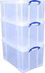 Really  Useful  Plastic  Storage  Box ( Bonus  Pack  of  3 )  2  X  84  Litre +