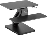 Maclean Desktop Stand for Keyboard, Monitor or Laptop, Gas Spring, Standing Up, Black, MC-882