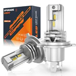 JOSHF Ampoule H4 LED 2024 Améliorée Phare pour Voiture et Moto, CSP 18000LM 600% Luminosité 6500K Blanc, Remplacement Ampoule Halogène-1:1 Mini Led H4, 2 Ampoules