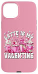 Coque pour iPhone 15 Plus Pink Valentines Day Latte Is My Valentine Nurse Graphic