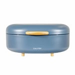 CALITEK Bread Bin with Bamboo Feet Carbon Steel Blue