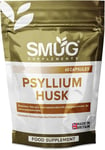 SMUG Supplements Psyllium Husk Fibre Capsules-60 High Strength 500Mg Fiber Pills