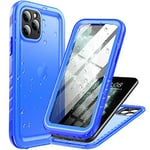 Cozycase Coque pour iPhone 11 Pro Étanche Antichoc - 360 degres Incassable Militaire Rigide Intégrale Case/Bumper/Housse 【IP68 Waterproof/Imperméable】 Etui Anti Choc Eau avec Protection Camera - Bleu