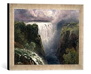 Kunst für Alle 'Image encadrée de Edward Henry Holder A View of Victoria Falls Impression d'art dans Le Cadre de Haute qualité Photos Fait Main, 40 x 30 cm, Argent, Raya