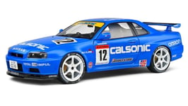 Nissan Gt/ R (r34) Streetfighter Calsonic Tribute 2000 Bleu 1:18 Model Solido