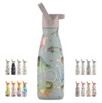 Bouteille Thermique Enfant - 260 ml - Dinos Planet - Bouteille d'Eau en Acier Inoxydable - Boissons Froides 36 Heures et Chaudes 18 Heures - Finition Peinture Gaufrée - Sans BPA - Cool Bottles