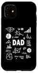 iPhone 11 Dad 6 Times Dad of 6 Math Father to the 6th Power Case