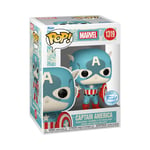 Funko POP! Marvel: Disney 100 Captain America Bobble Head Figure