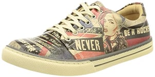 DOGO Sneakers Life is Short Women Printed Lace Up Soft Sole Vegan Flat Shoes