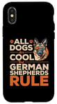 Coque pour iPhone X/XS Race de berger allemand Tous les chiens sont cool